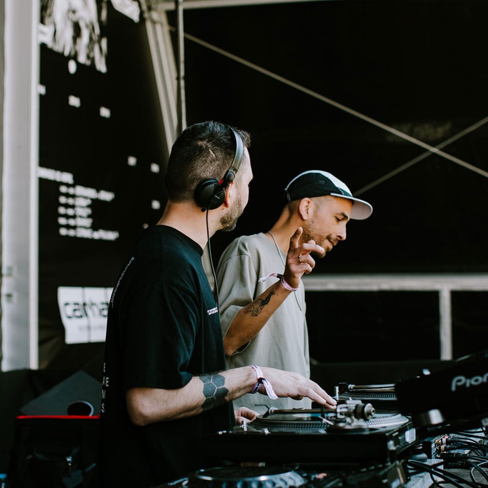 Two DJS Wearing Carhartt