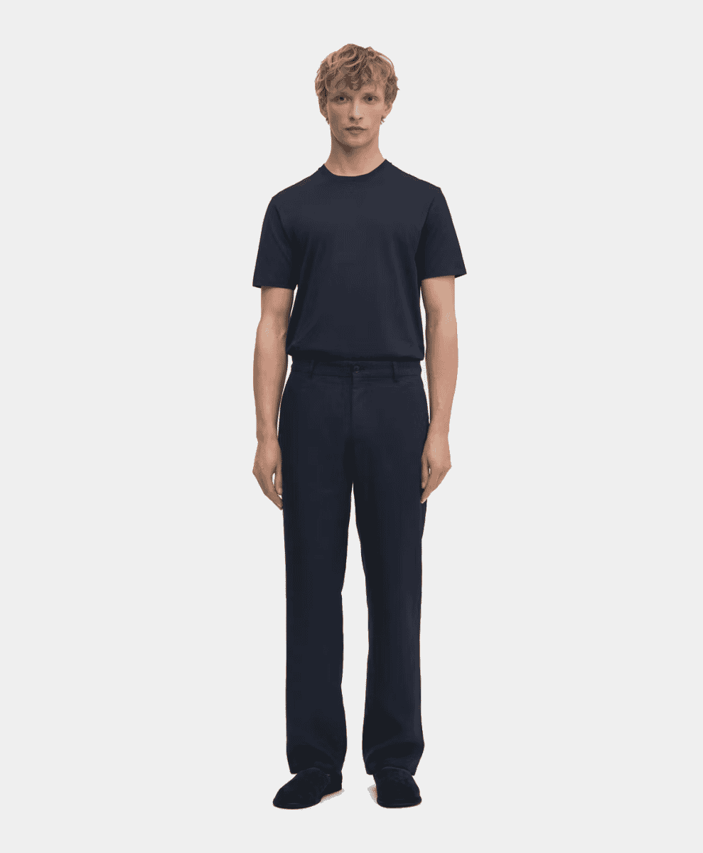 ASKET linen trouser navy 