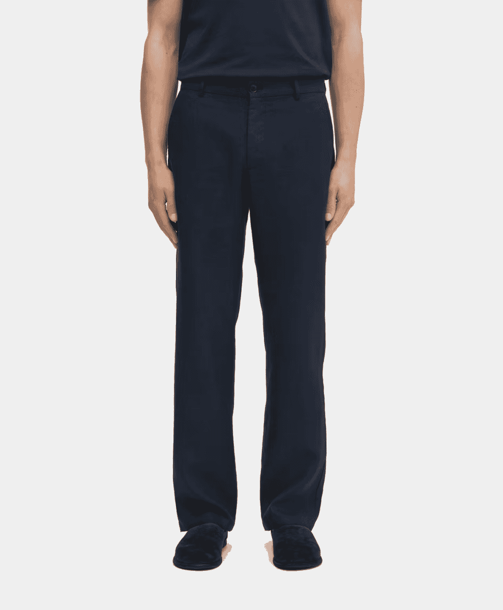 ASKET linen trouser navy 