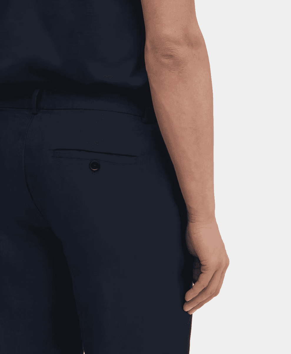 ASKET linen trouser navy 