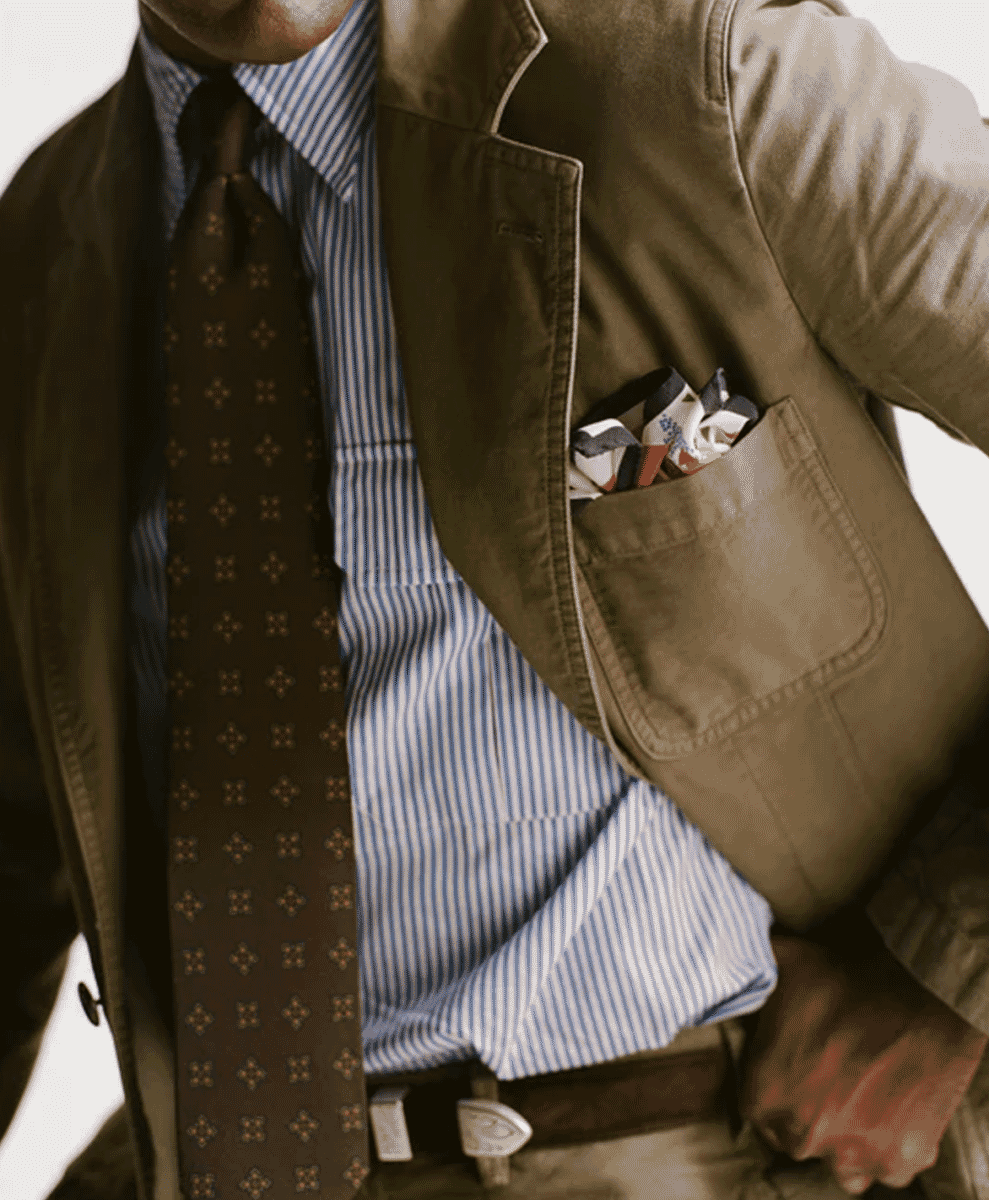 drakes's Olive Summer Moleskin Games Blazer Mk.