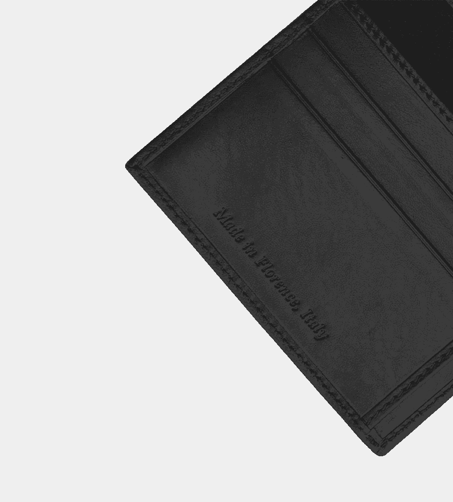 Minimalist Luca Faloni Black Bifold Cardholder Wallet