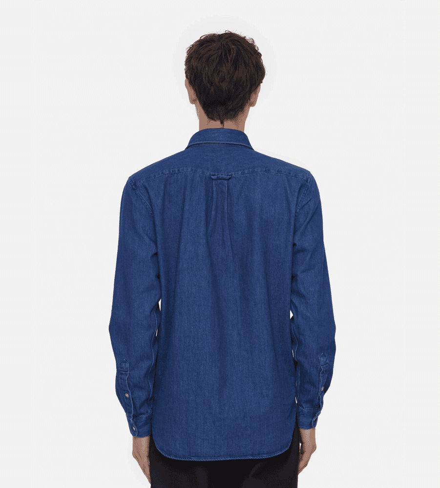 Men's Denim Shirt Fashion Retro Washed Simple Daily Versatile Trend M Dark  Blue at  Men's Clothing store