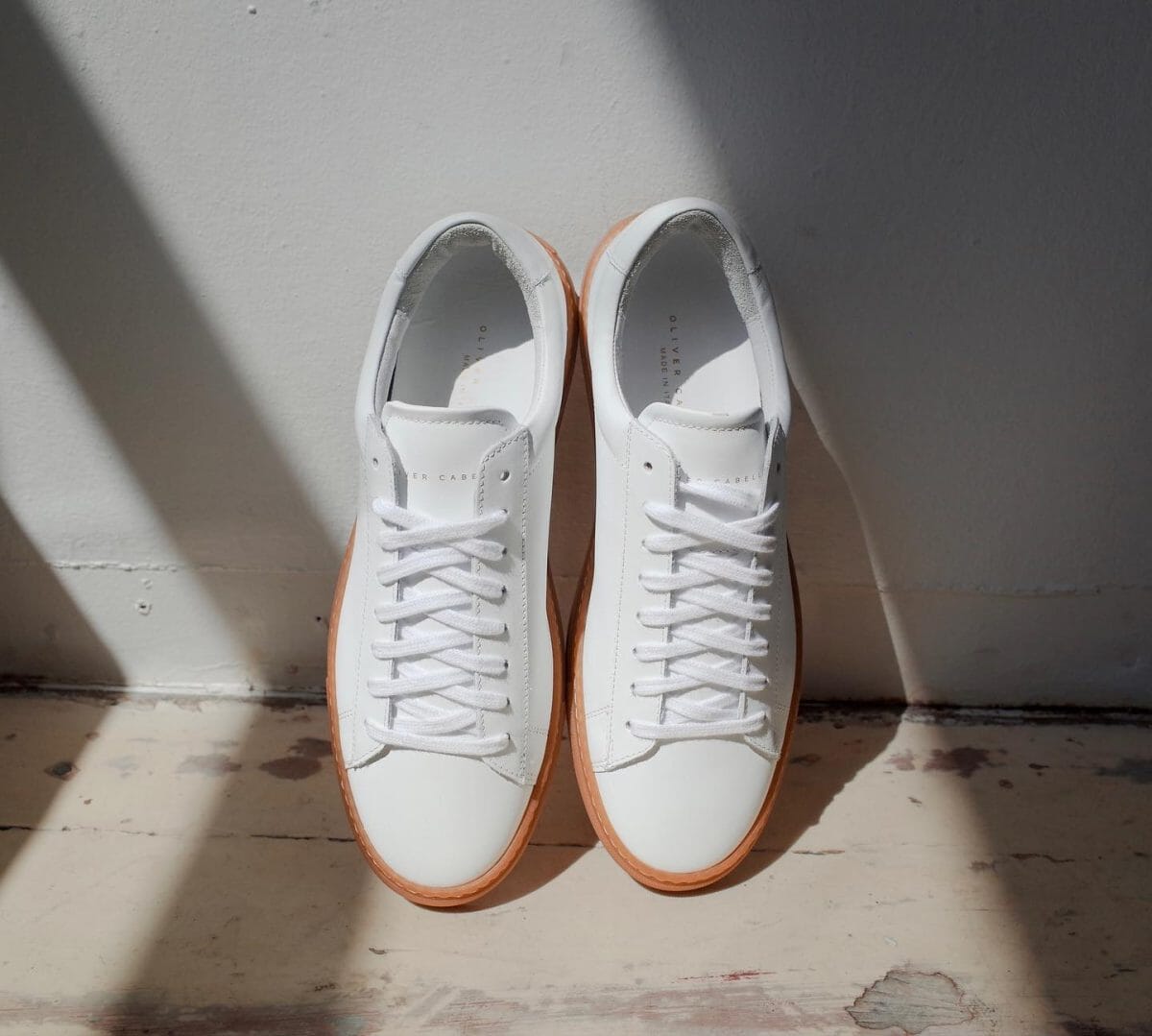 White & Brown Smart Casual Sneakers – HolloMen