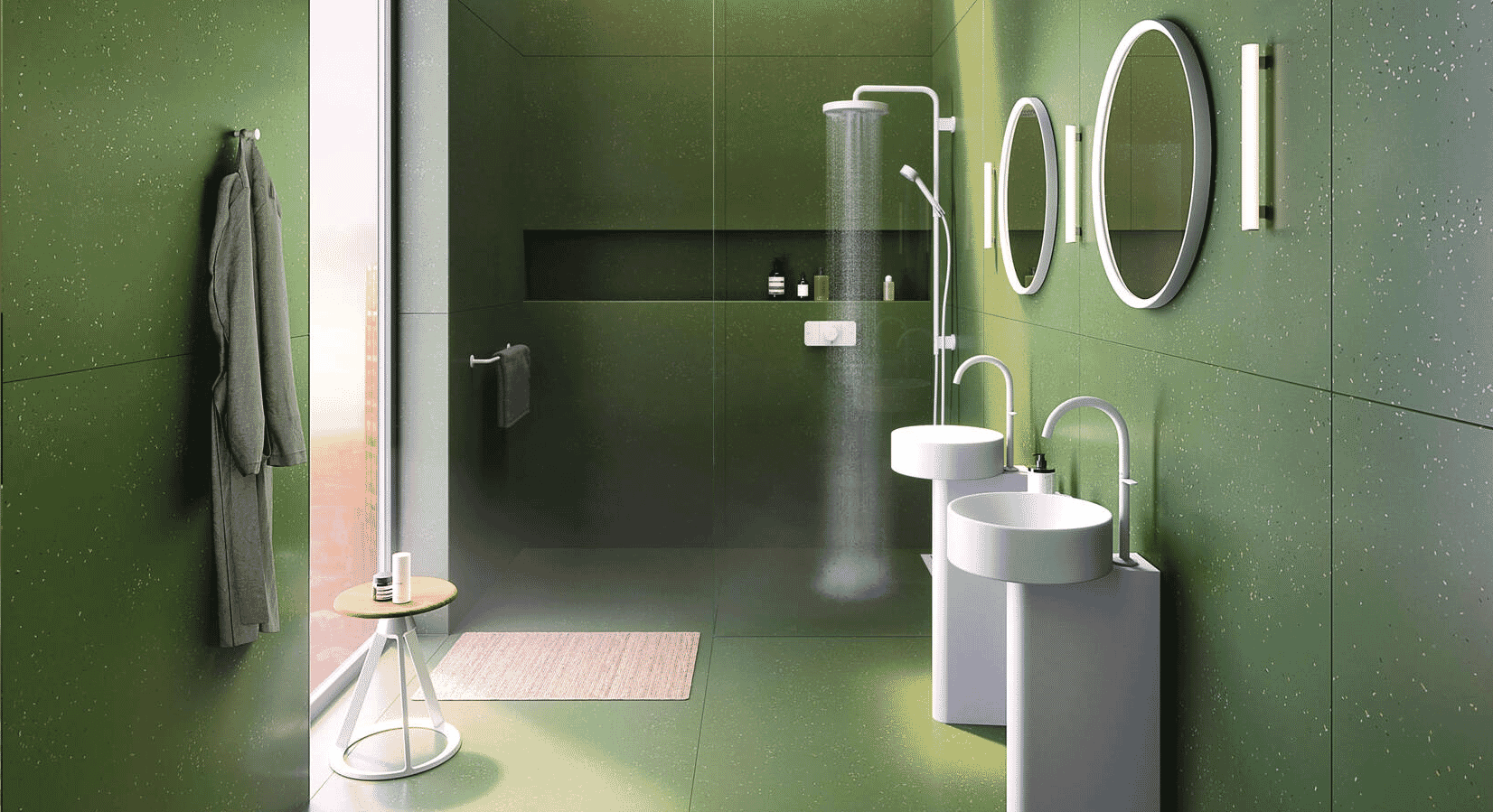 Modern master bathroom reinvented: Skyline by Barber Osgerby