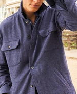 Sustainable wardrobe staples: Neem London's Cross Weave Overshirts