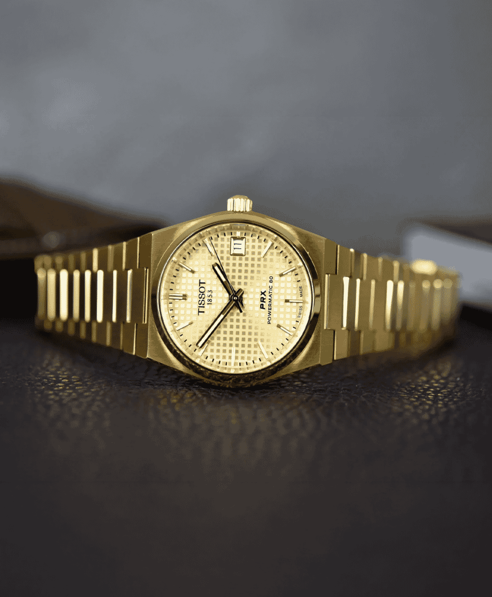 Tissot
PRX Digital 35mm Unisex Watch Black PVD Yellow Gold