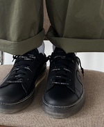 Why your wardrobe could use a pair of black sneakers