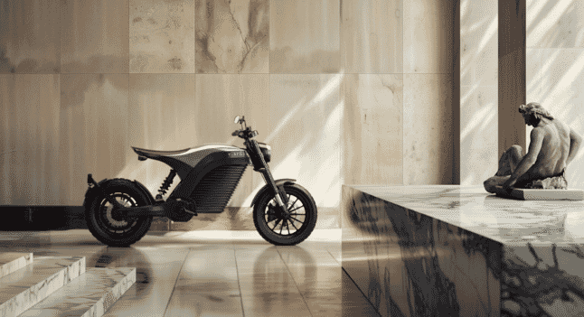 Sci-fi looks for sleek electric motorcycle: Vera by Tarform