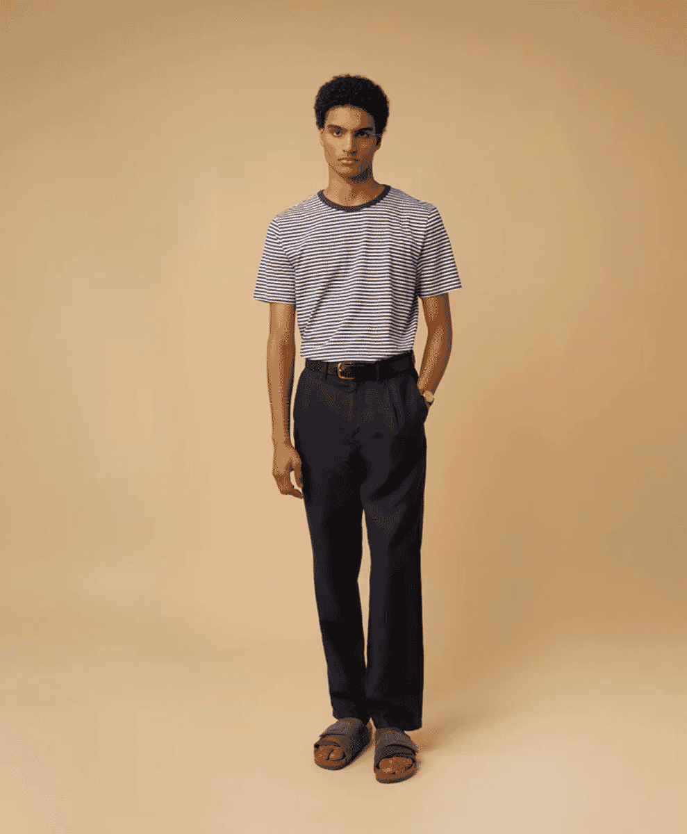Smart linen trousers isto navy