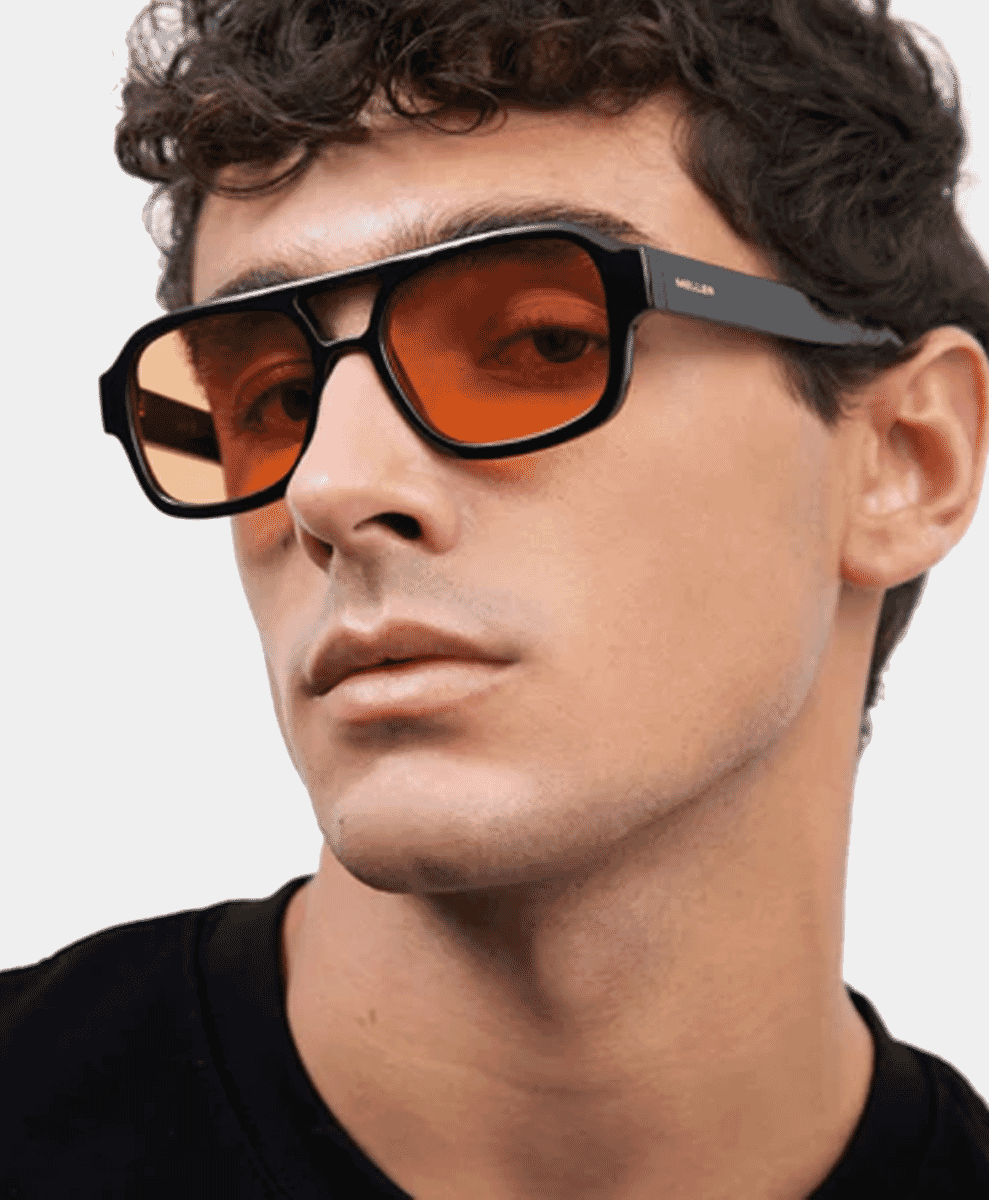 Meller Black and orange lens glasses