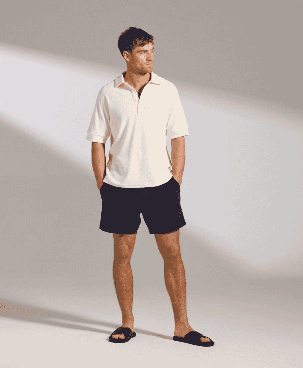 Towelling Polo, david gandy wellwear