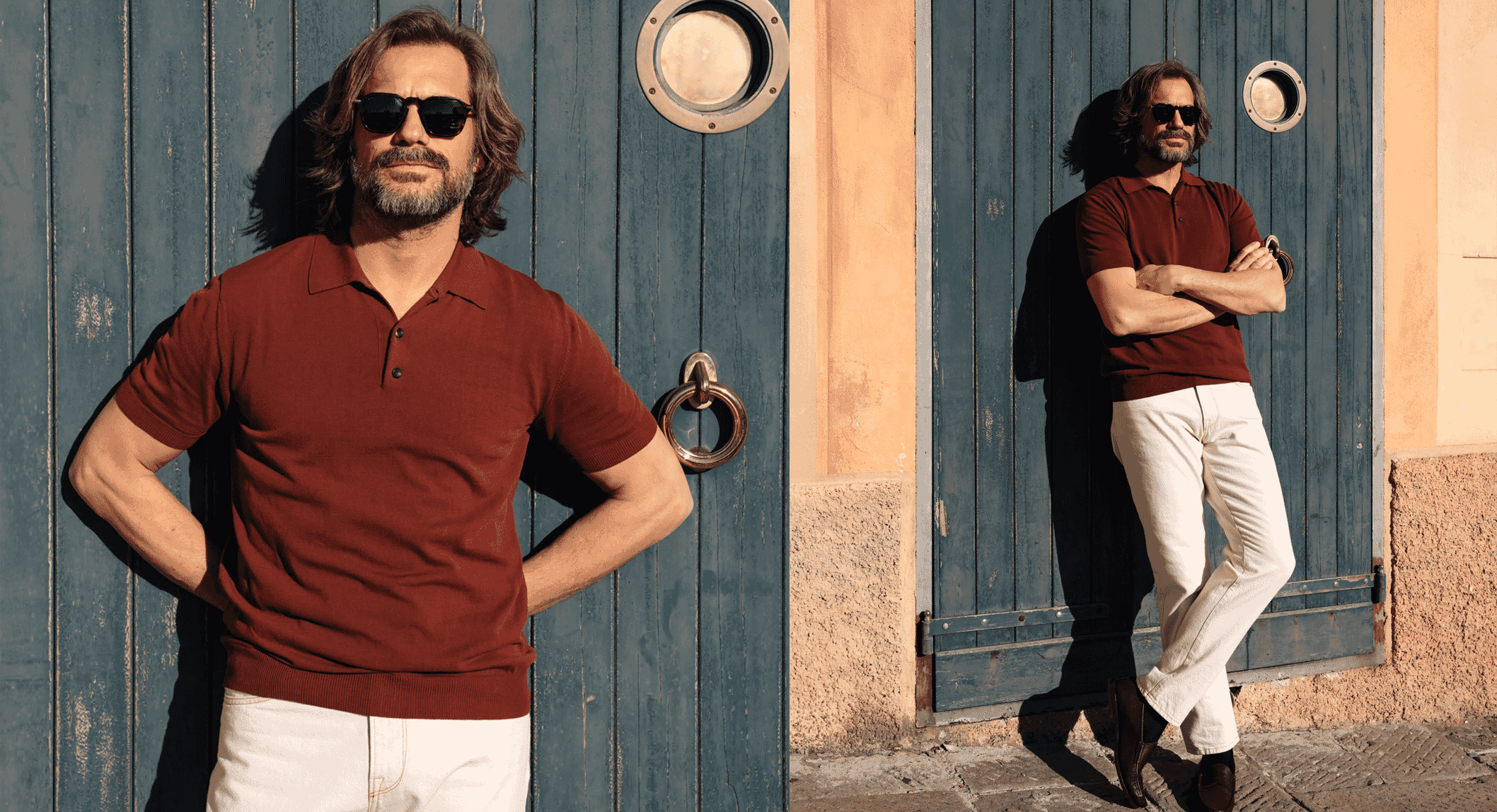 Elevate your wardrobe this season with a knitted polo shirt