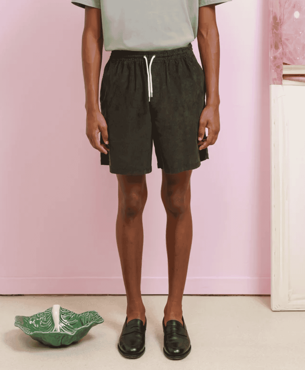 short edit menswear ss25 isto olive cord