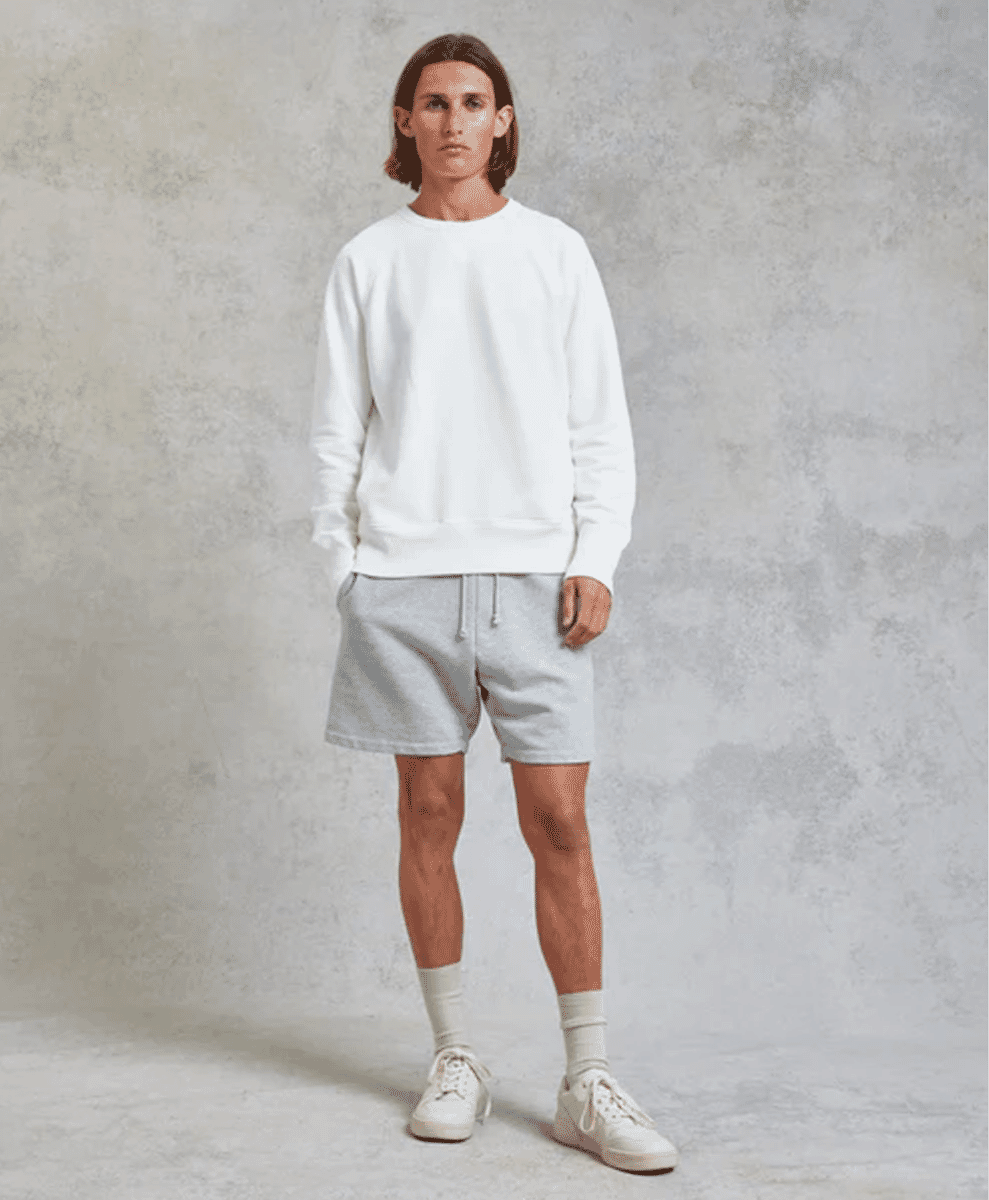 short edit menswear ss25 David Gandy Wellwear grey shorts