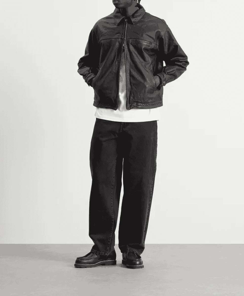 FrizmWORKS Destroyed Cowhide Leather Jacket