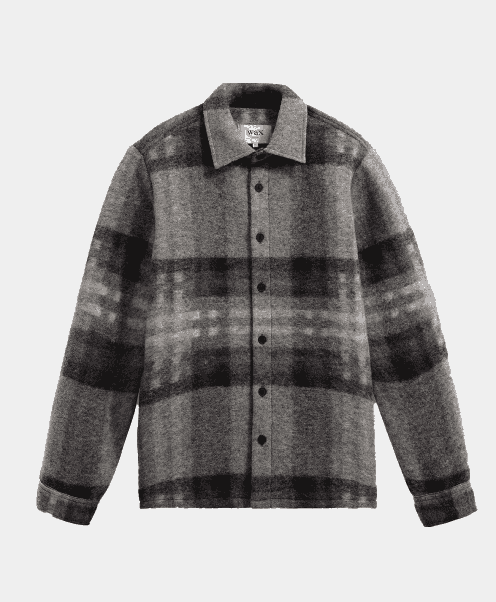 Nolan - Grey And Blue Check Wool Overshirt
wax london