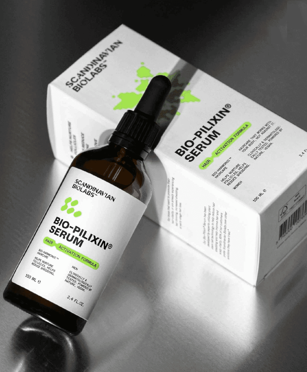 Scandinavian Biolabs , hair growth serum bottle haircare 