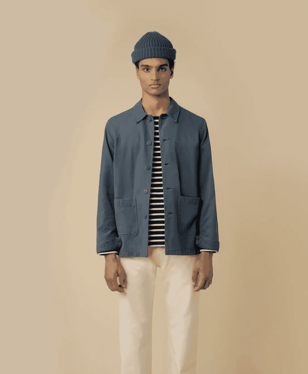 isto navy Twill worker jacket