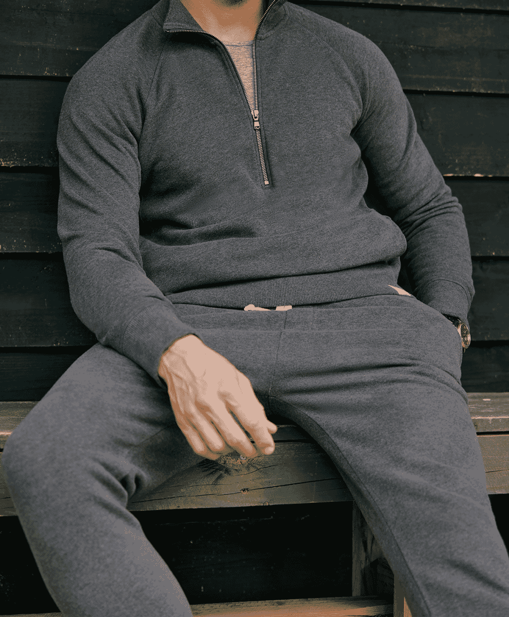  David Gandy Wellwear  half zip gry