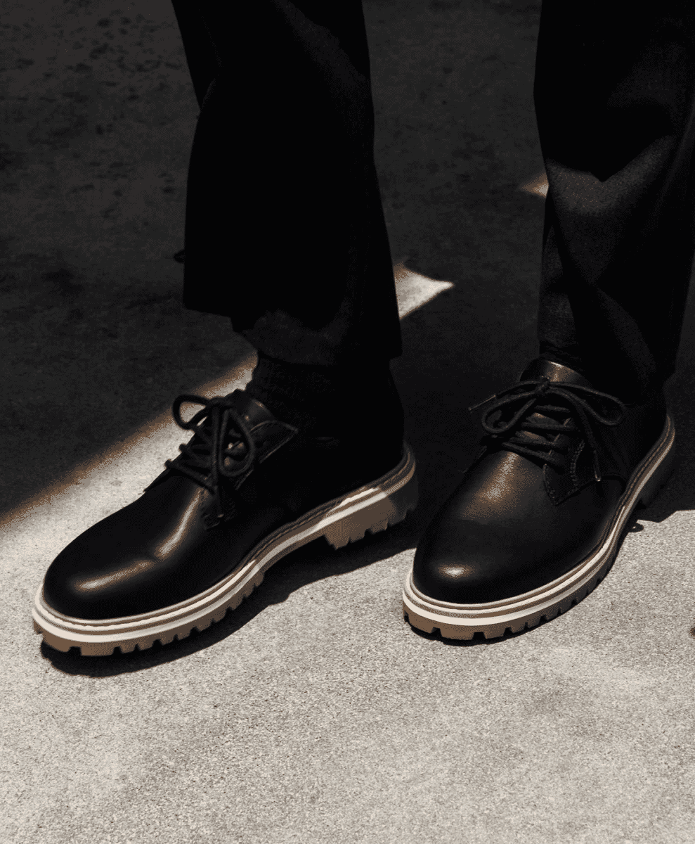 BLACK DERBY SHOE CLAE Heritage Line Serves Sustainable Shoes With a Twist