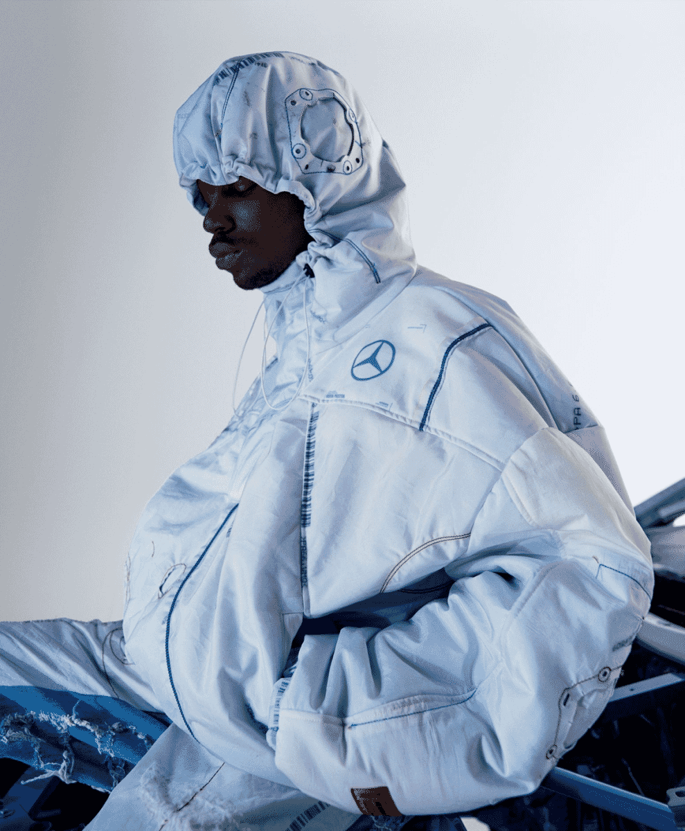 Upcycled Mercedes Airbags by Heron Preston