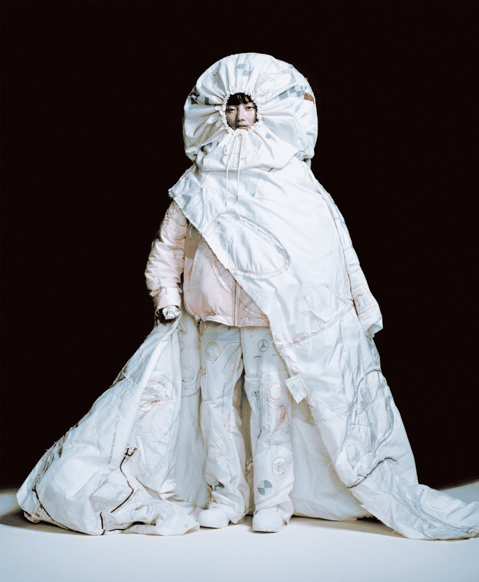 Upcycled Mercedes Airbags by Heron Preston