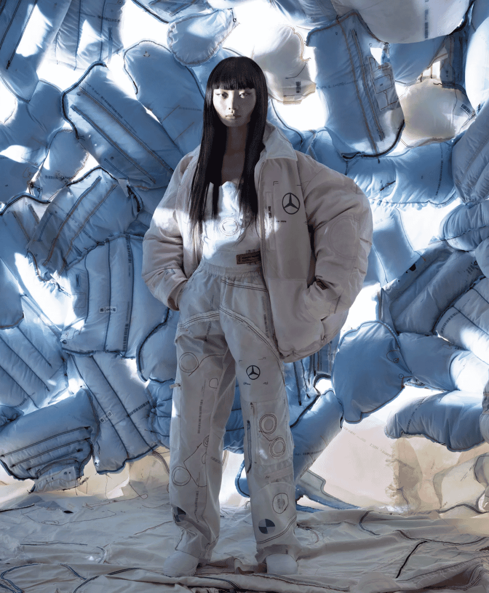 Upcycled Mercedes Airbags by Heron Preston