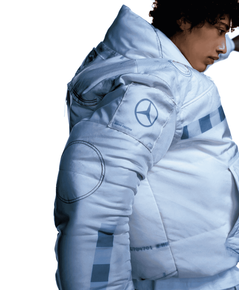 Upcycled Mercedes Airbags by Heron Preston