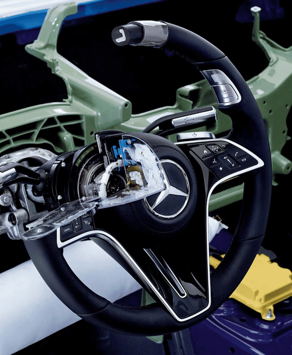 Upcycled Mercedes Airbags by Heron Preston