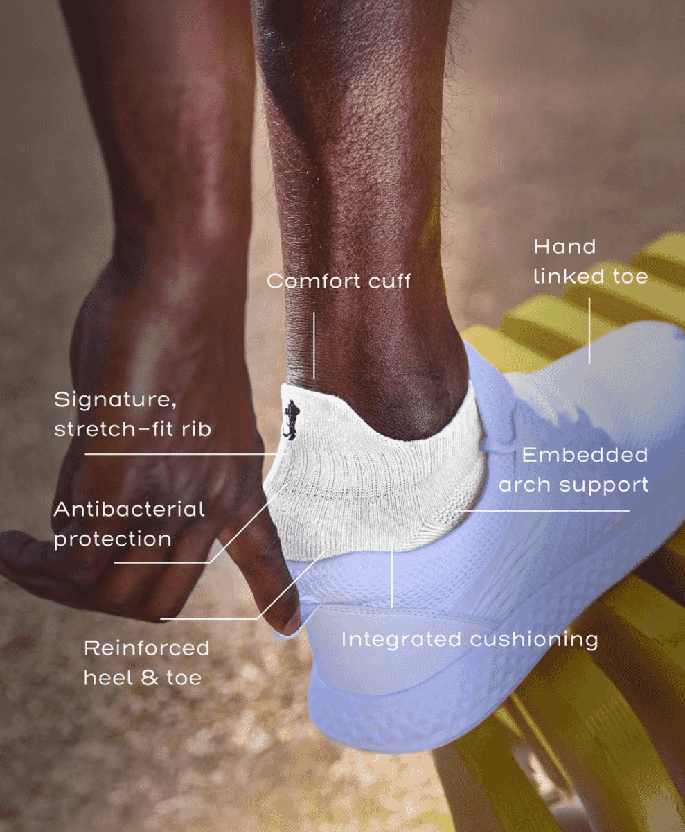 Simply Active Ankle, Cotton White, 4-Pair Box
London sock company