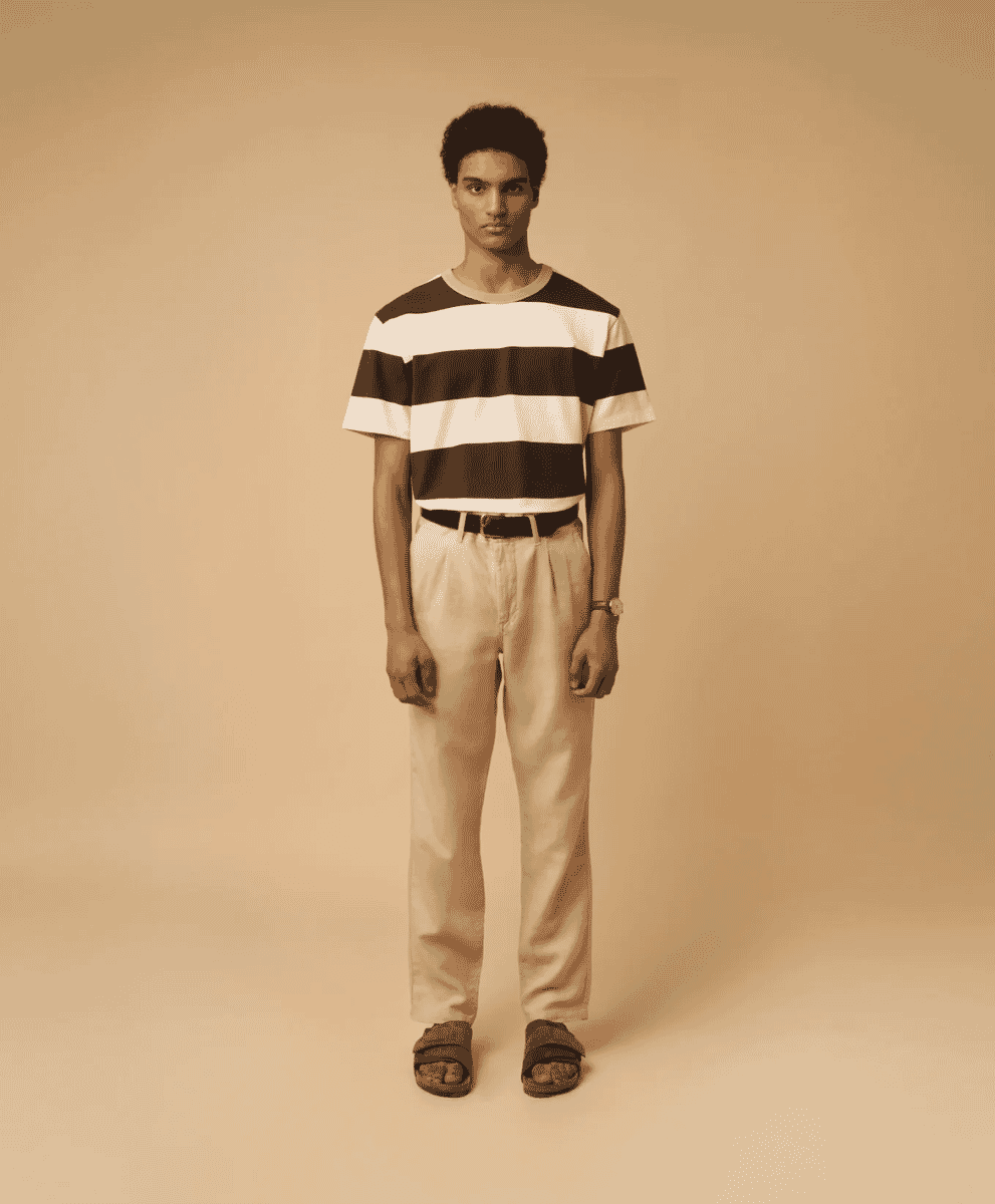 beige Pleated linen trousers isto