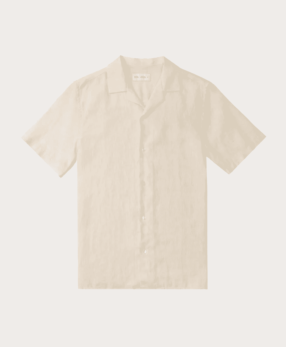 The camp-collar linen shirt isto