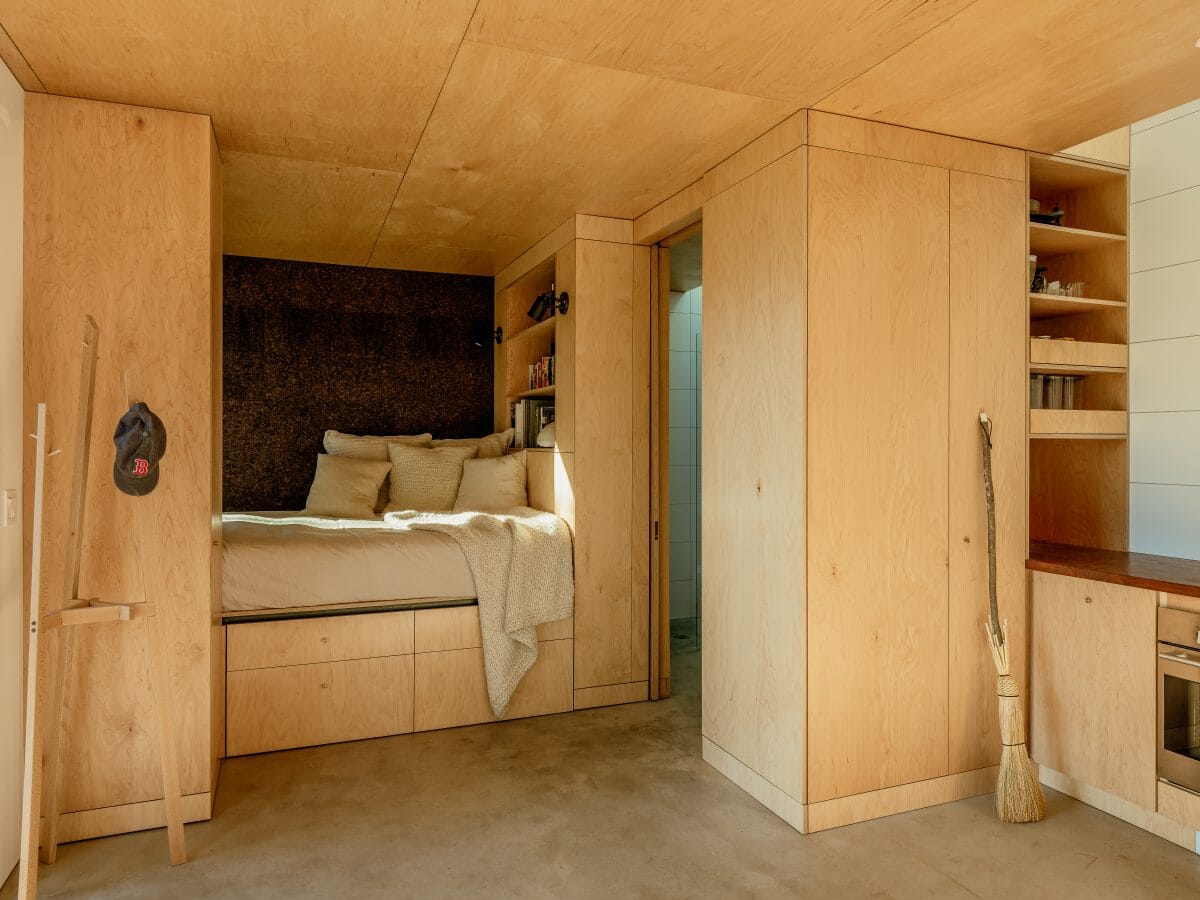 Tinyleaf, a cabin tucked into the hillside in Washington state's Methow Valley by GO'C