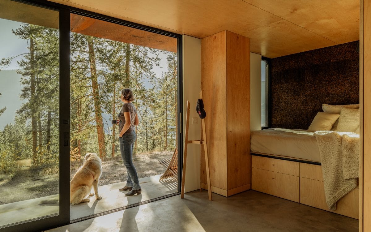 Tinyleaf, a cabin tucked into the hillside in Washington state's Methow Valley by GO'C
