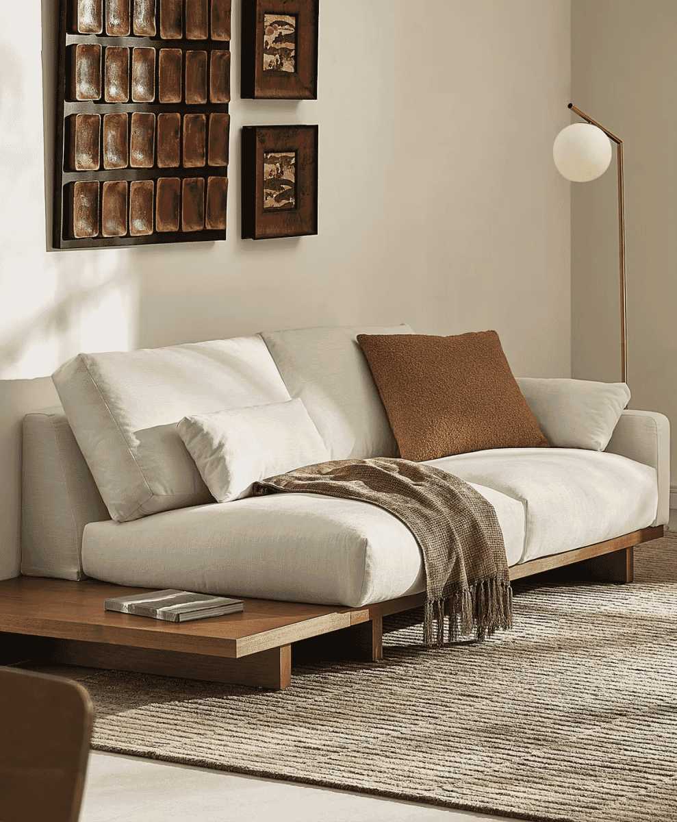 Mori Performance Fabric Single Arm 2 Seater Sofa