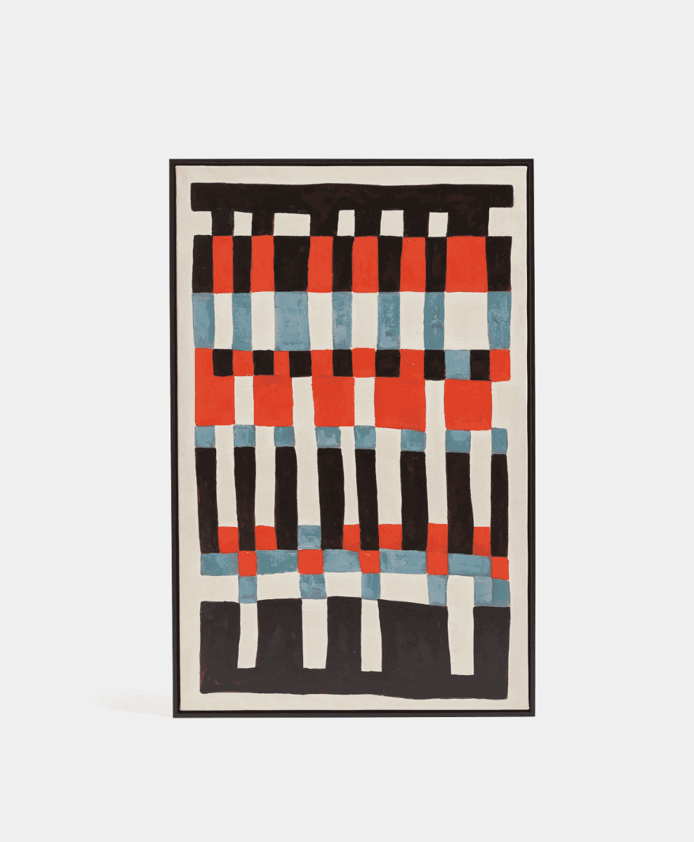 Orson Stripe Hand-Painted Wall Art - Multi