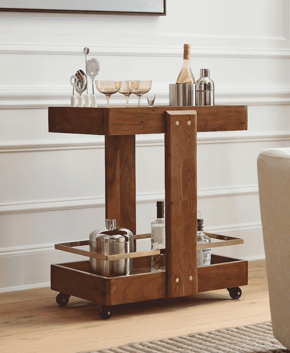 Bridger Bar Cart (69 cm) wooden