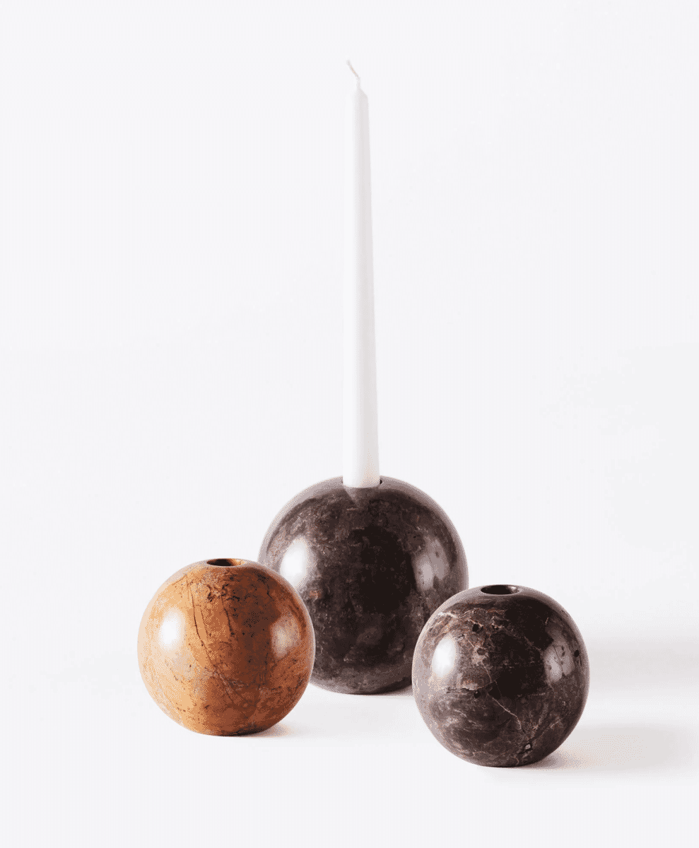 Sphere Candle Holders - Blandat set med 3