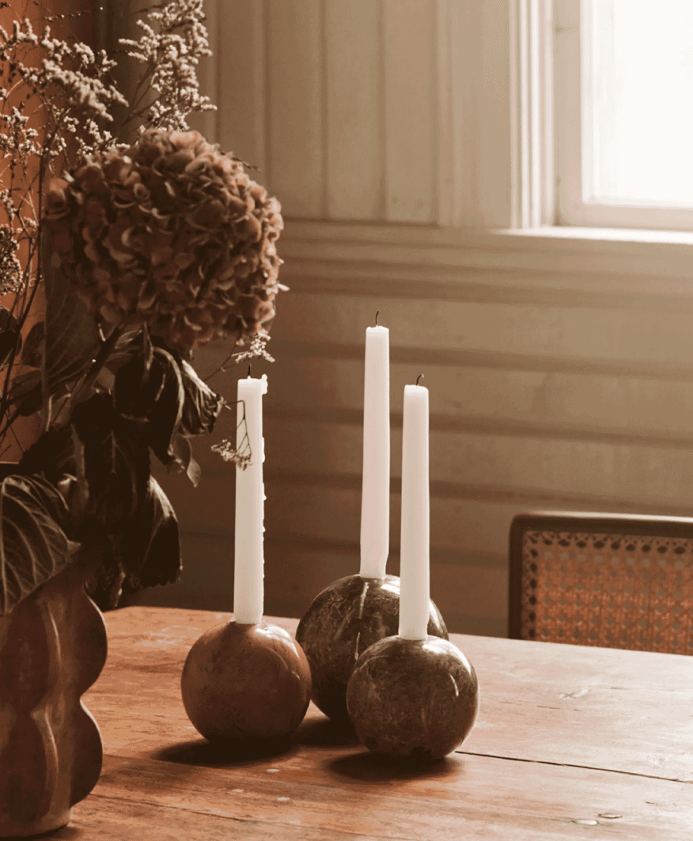 Sphere Candle Holders - Blandat set med 3