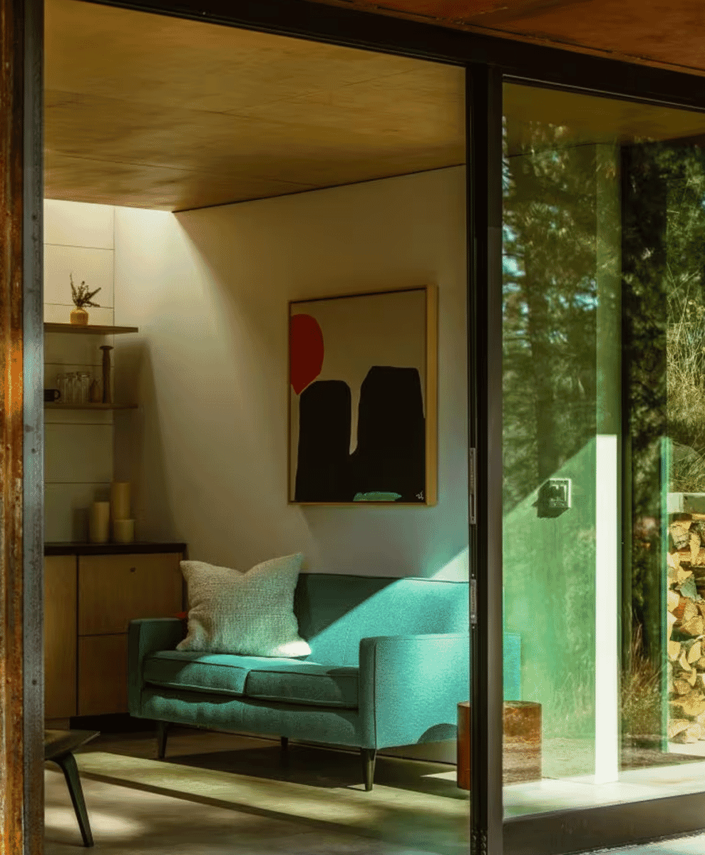 Tinyleaf, a cabin tucked into the hillside in Washington state's Methow Valley by GO'C