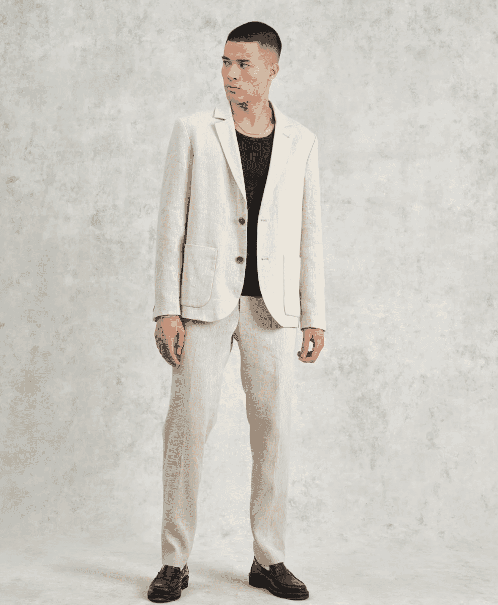 Fintry - Natural Linen Blazer wax london