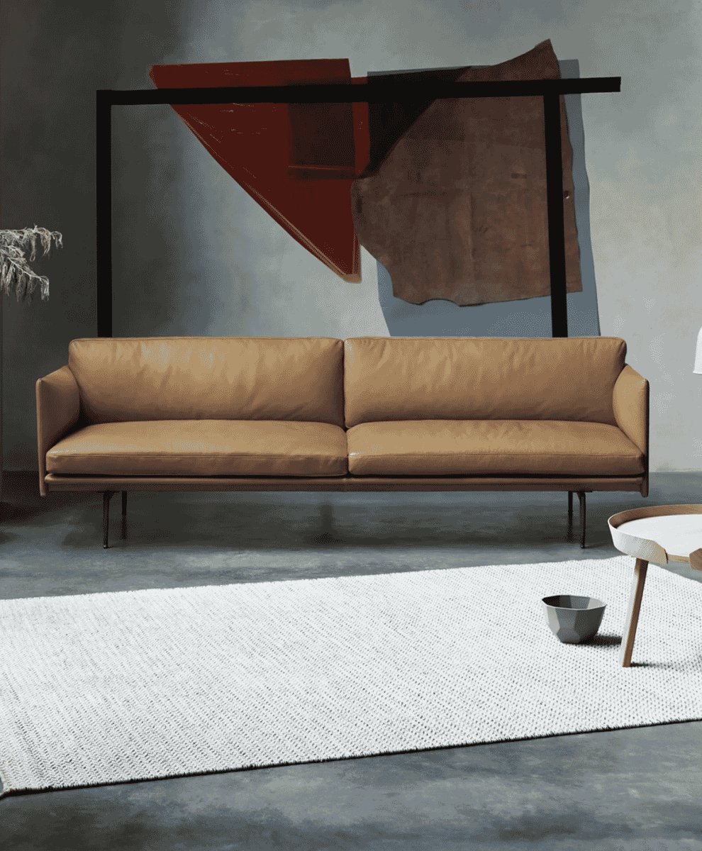 Anderssen & Voll for
Muuto
Outline 3-seater sofa leather
Cognac-black leg