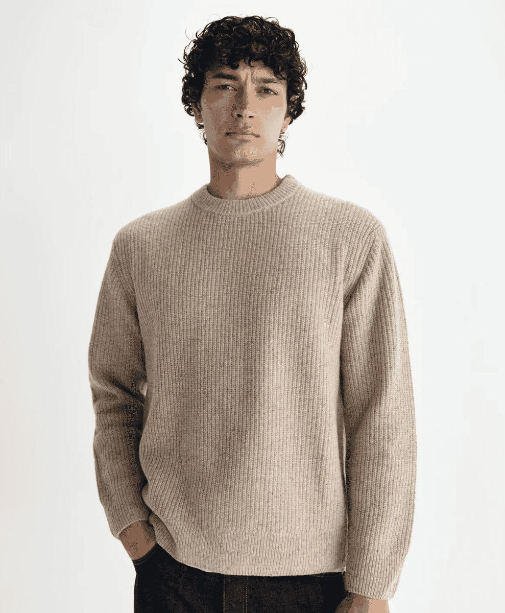 Wilde - Natural Donegal Wool Crewneck