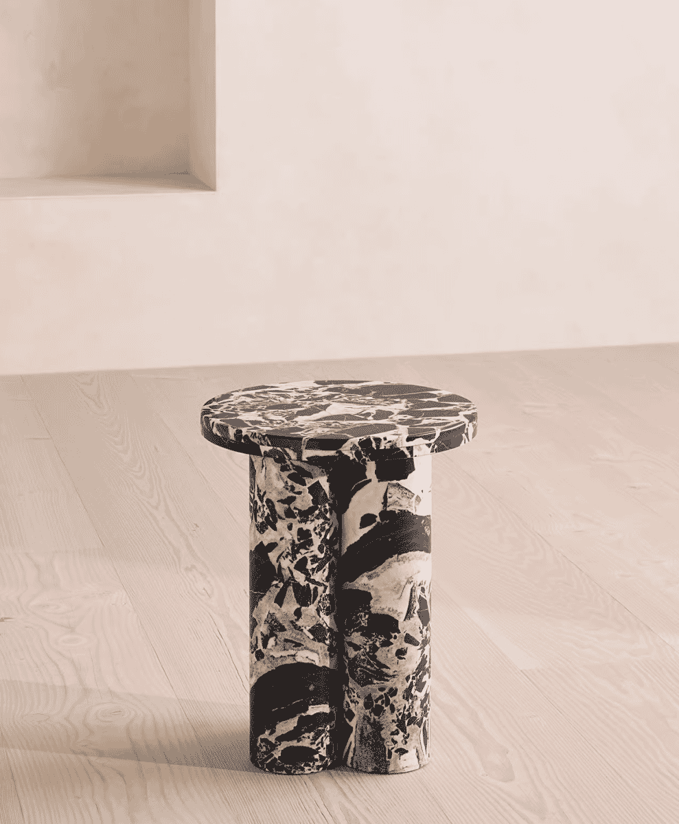 Tisbury Side Table, Noir Grande Marble