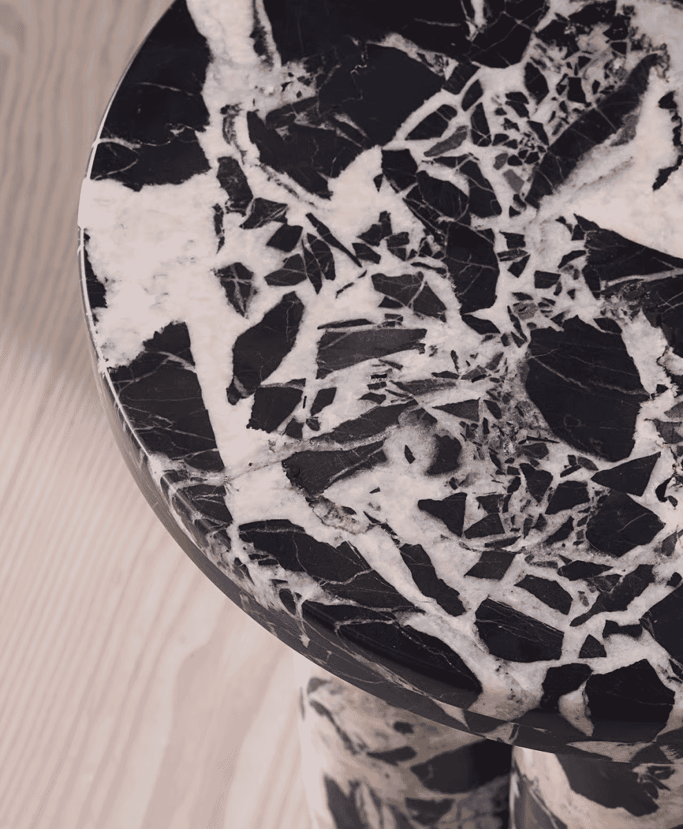 Tisbury Side Table, Noir Grande Marble