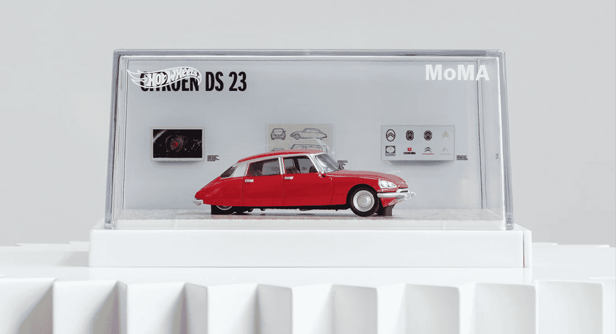 Citroën DS 23 and Jaguar E-Type by Mattel x MoMA