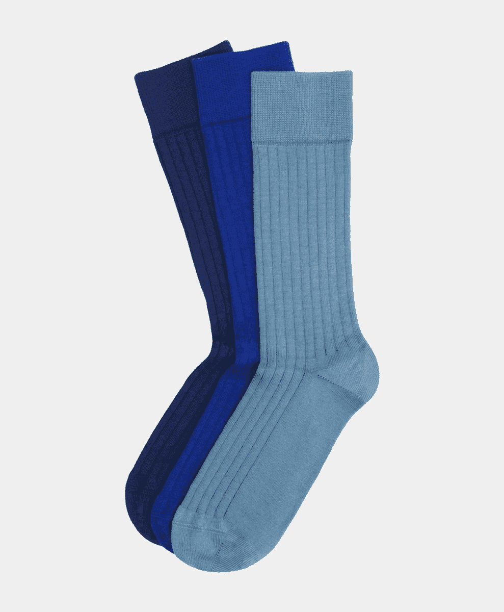 peper harow 3 Pack Essential Men's Socks - Azure