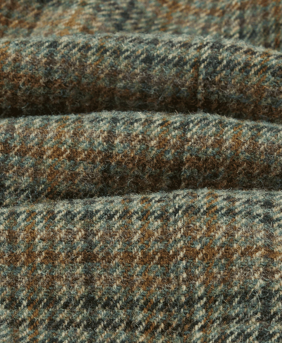 Green Check Tweed Donkey Jacket drakes