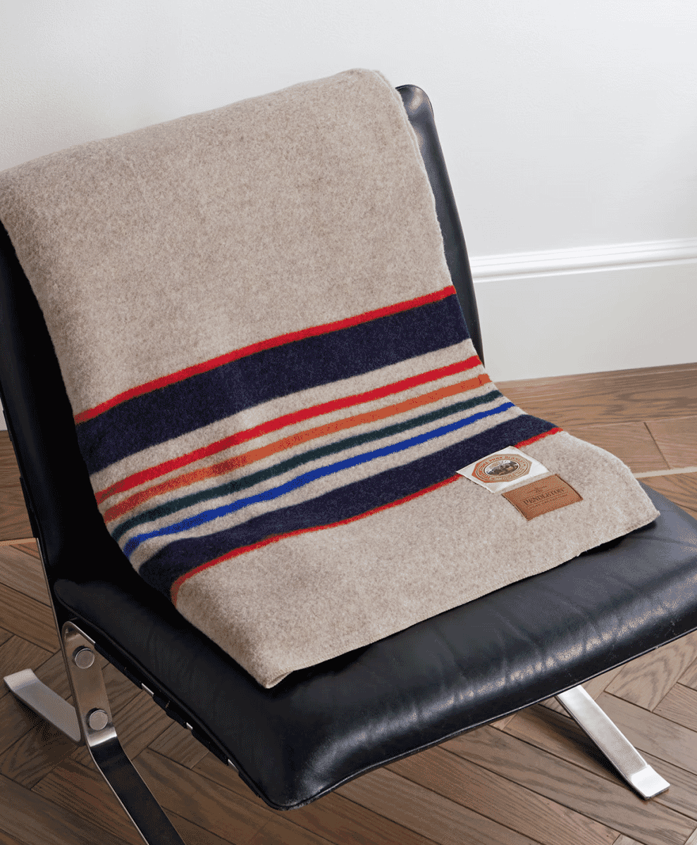 PENDLETON
Yellowstone Appliquéd Striped Virgin Wool Blanket